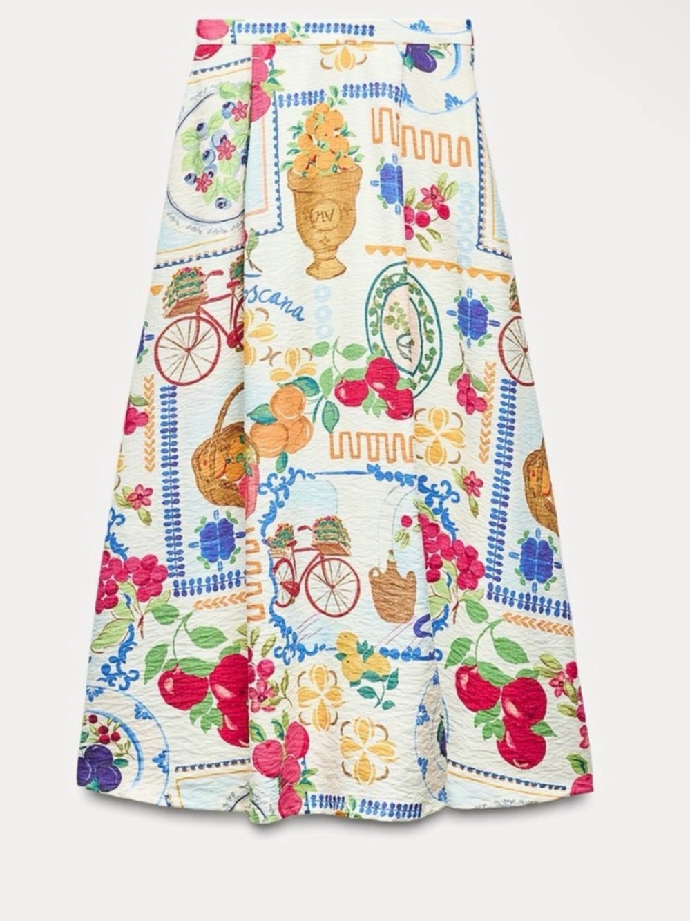 Zara Printed Cape Two-Piece Skirt Set - Picture 5 of 13